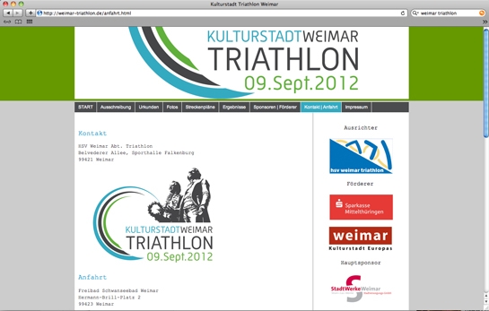 Weimar triathlon Website