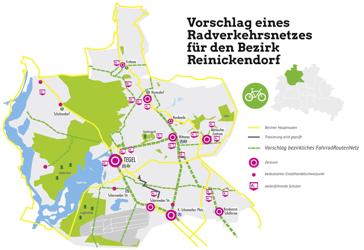 Fahrradkonzept Karten-Design Bündnis 90/Die Grünen