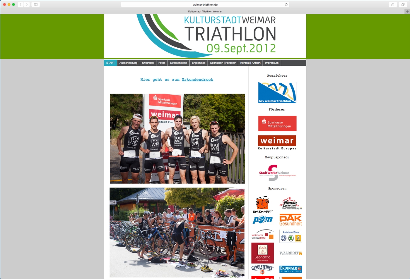 Weimar Triathlon Website