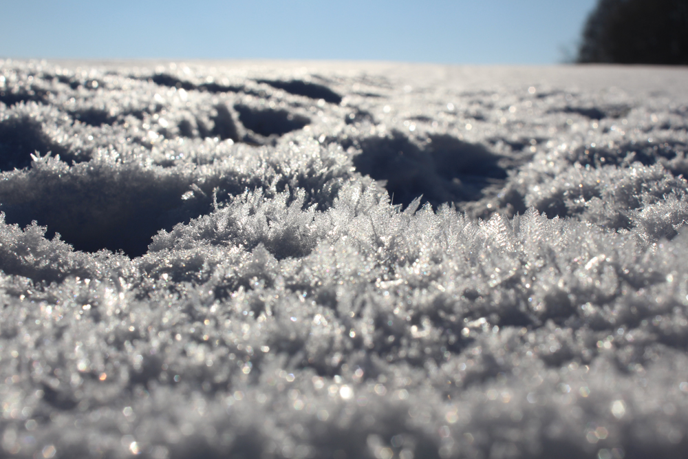 Fotografie Schnee Eiskristalle
