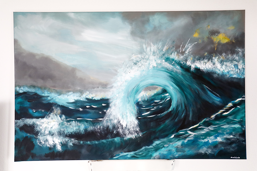 Wasserbild Kunst Wellen
