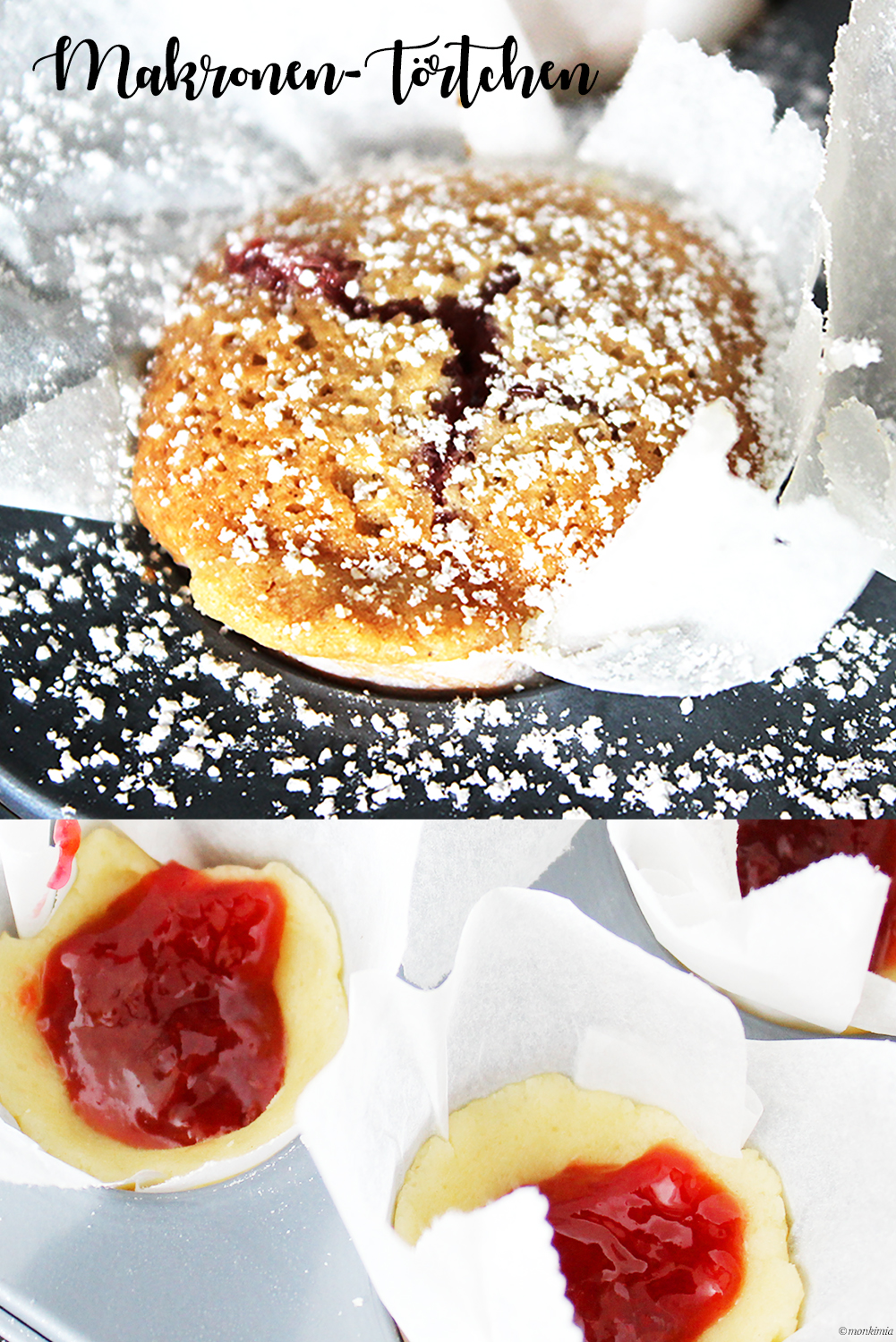 Pflaumen Makronen Törtchen