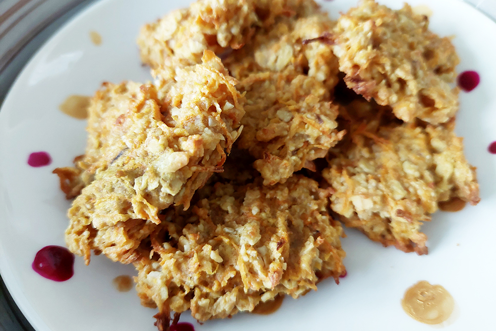 Karottenkekse Apfel Banane ohne Zucker